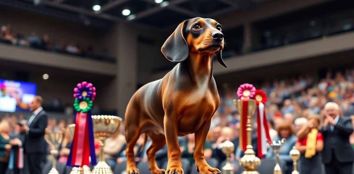 Les concours de beauté pour chien teckel